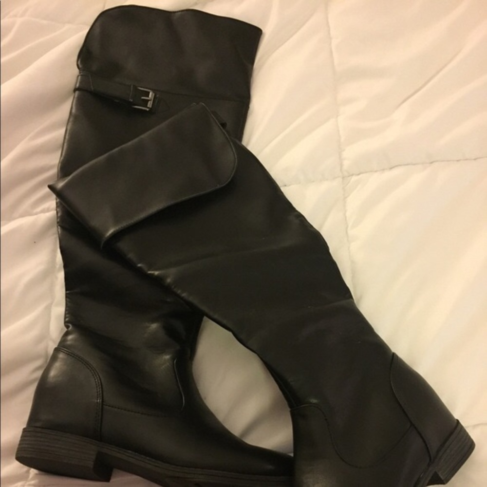🆕 Over The Knee G.H. Bass Leather Boots Black